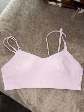 Lululemon Like A Cloud Light Pink Ribbed Bra